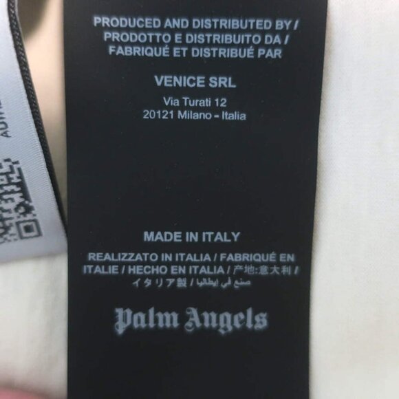 Palm Angels x Formula 1 Racing Monogram Tee Ivory Cotton Size Medium NEW - Picture 11 of 11